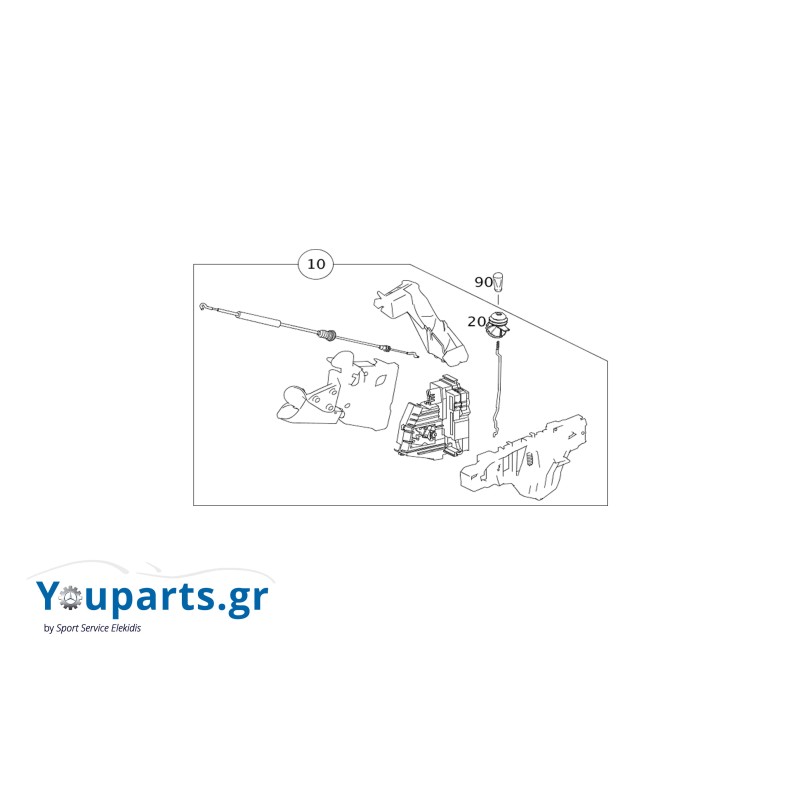 Door lock front left Mercedes-Benz A-CLASS W169 A1697203535