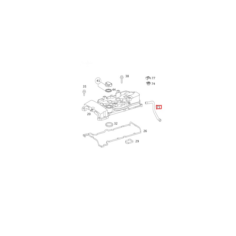 Molded hose Mercedes-Benz A2710160481