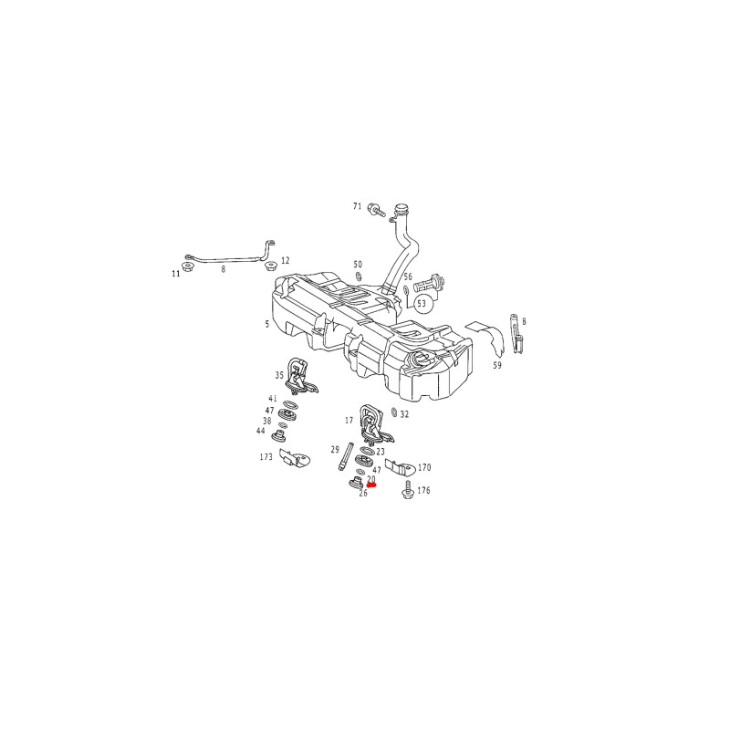 Fuel tank sealing ring Mercedes-benz A2029970845