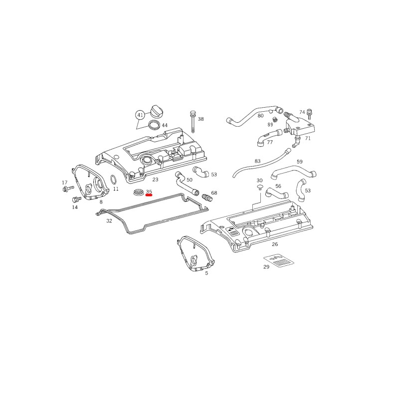 Τσιμούχα μπουζί κινητήρα Μ111 γνήσια Mercedes-benz A1110160721