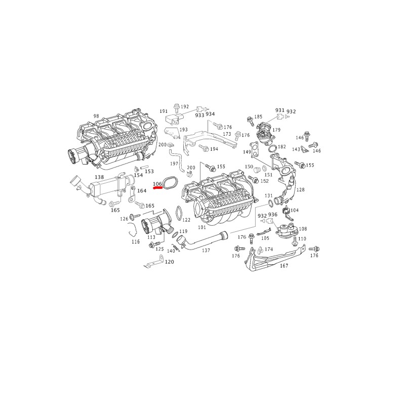 Φλάντζα πολλαπλής εισαγωγής Mercedes-benz A6110940080