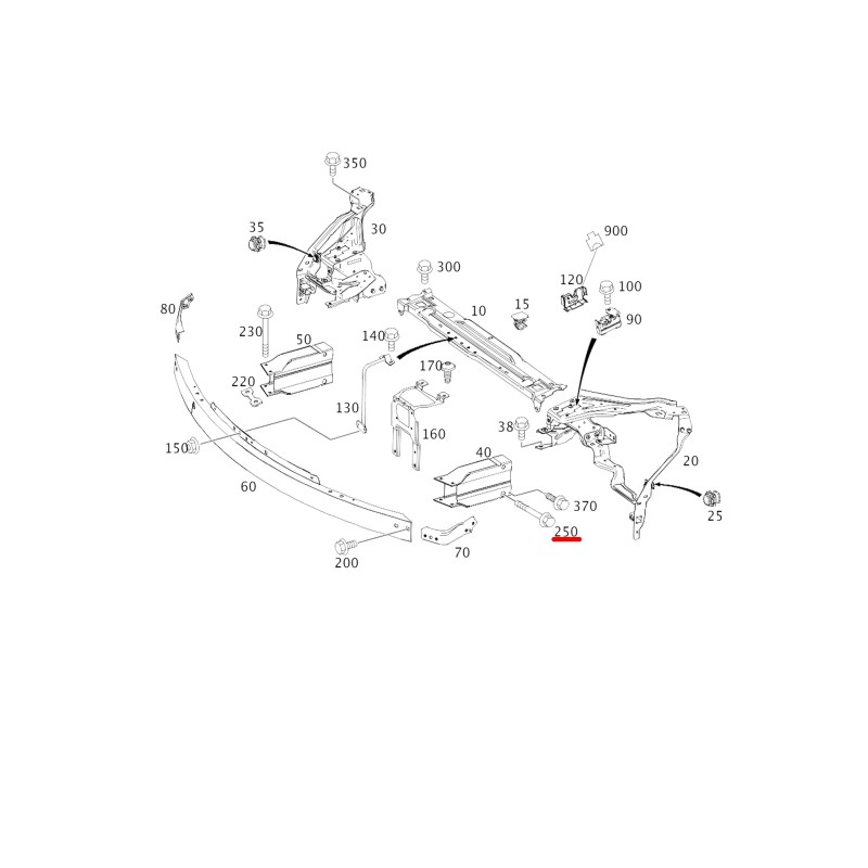 Βίδα βάσης τραβέρσας Mercedes-Benz A0179906001
