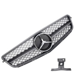 Grille Sport for Mercedes W204 C204 Coupe Matte Flat Black C63 AMG LOOK