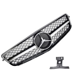 Grille Sport for Mercedes W204 S204 Black Chrome C63 AMG LOOK