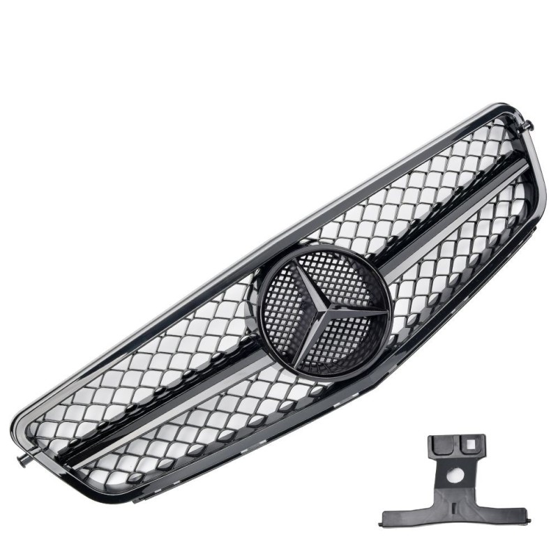 Grille Sport for Mercedes W204 S204 C Gloss Black C63 AMG LOOK