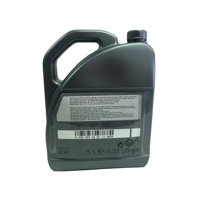 Λάδι κινητήρα 5W30 Mercedes-Benz 5L 229.51 A000989690613 ABDE MB 229.51
