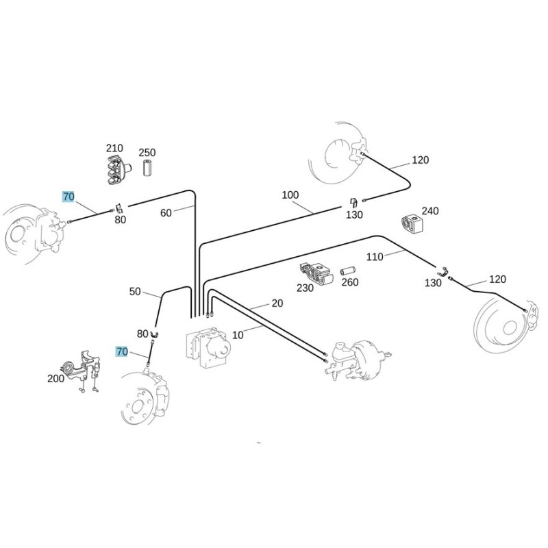 Front brake hose left and right TRW PHB572