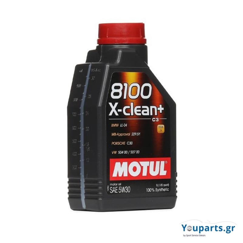 High Performance Engine Lubricant Motul 8100 X-CLEAN + C3 504/507 5W-30 1lt