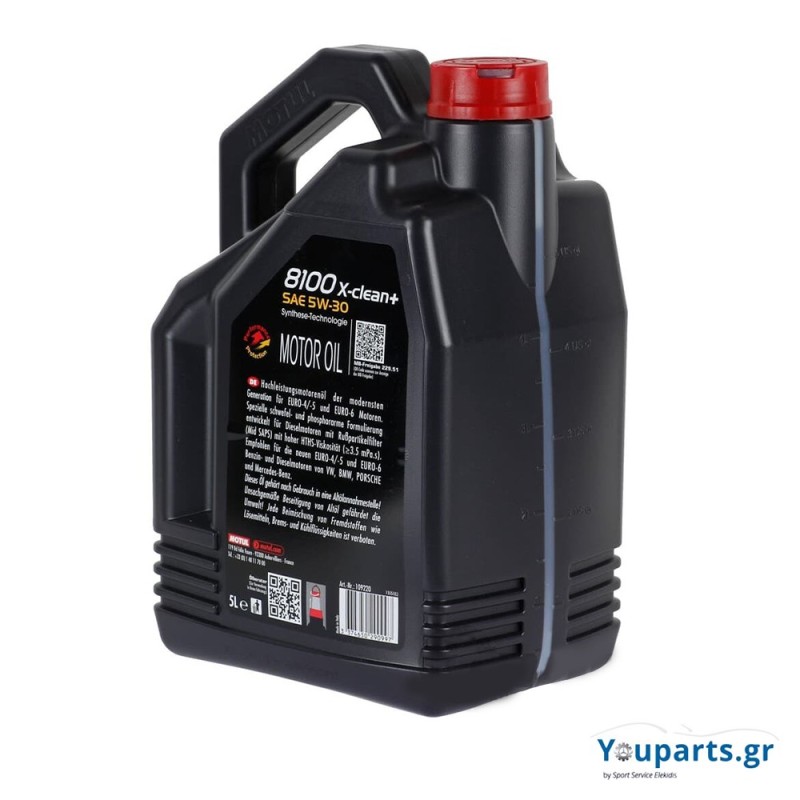 Υψηλής Ποιότητας Λάδι μηχανής Motul 8100 X-CLEAN + C3 504/507 5W-30 5lt