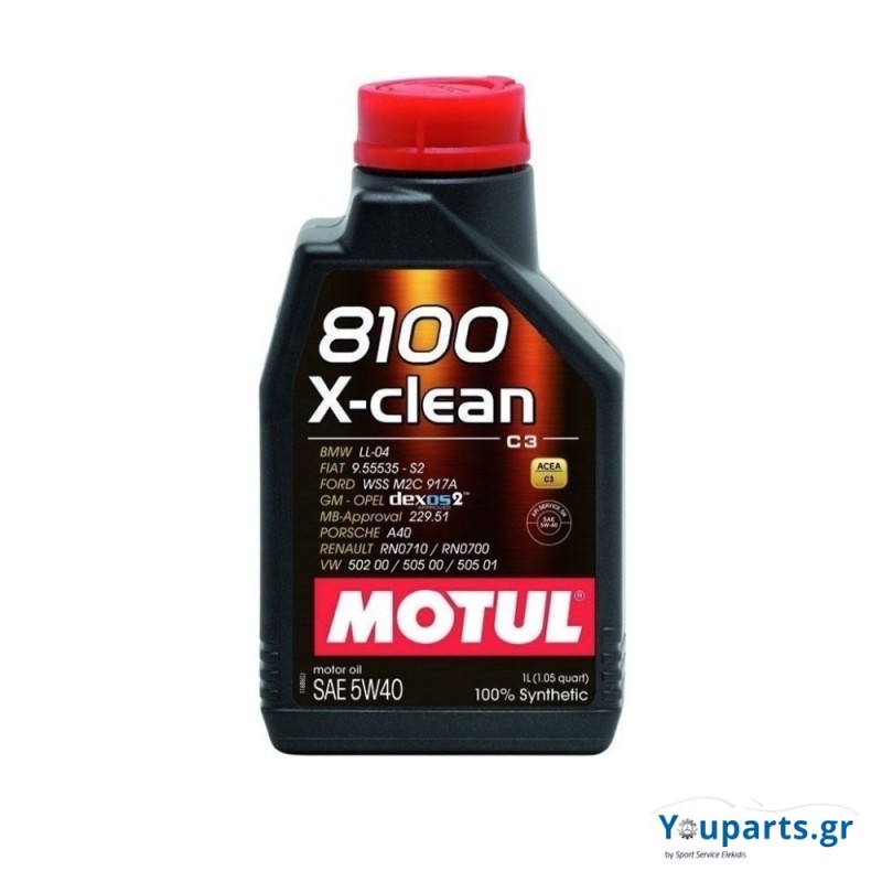 Motul Συνθετικό Λάδι Αυτοκινήτου 8100 X-Clean 5W-40 C3 1lt