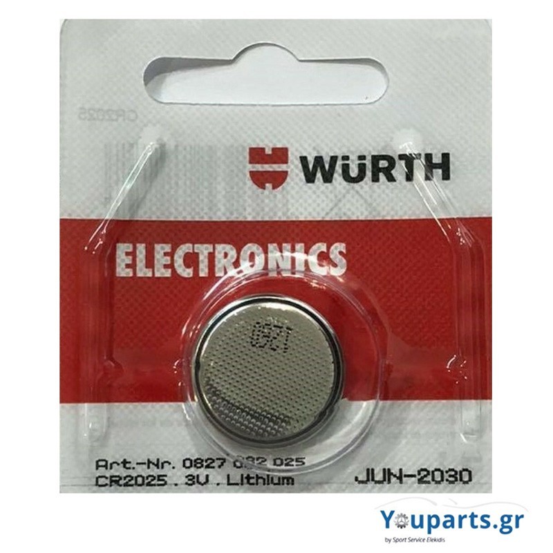 WURTH LITHIUM BATTERY 3 V , BUTTON TYPE