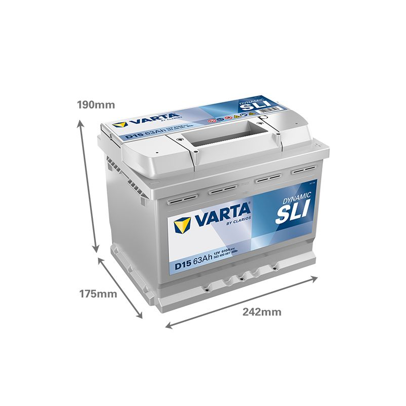 Μπαταρία VARTA 563400061 12V 63Ah/610A DYNAMIC SLI