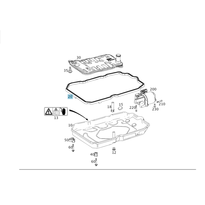 Transmission Oil Pan Gasket Mercedes Benz A2122710080