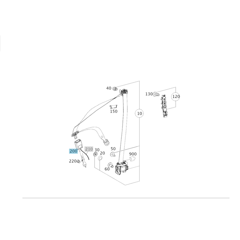 Κλειστρο Ζωνης Mercedes Benz A2478609503 9051