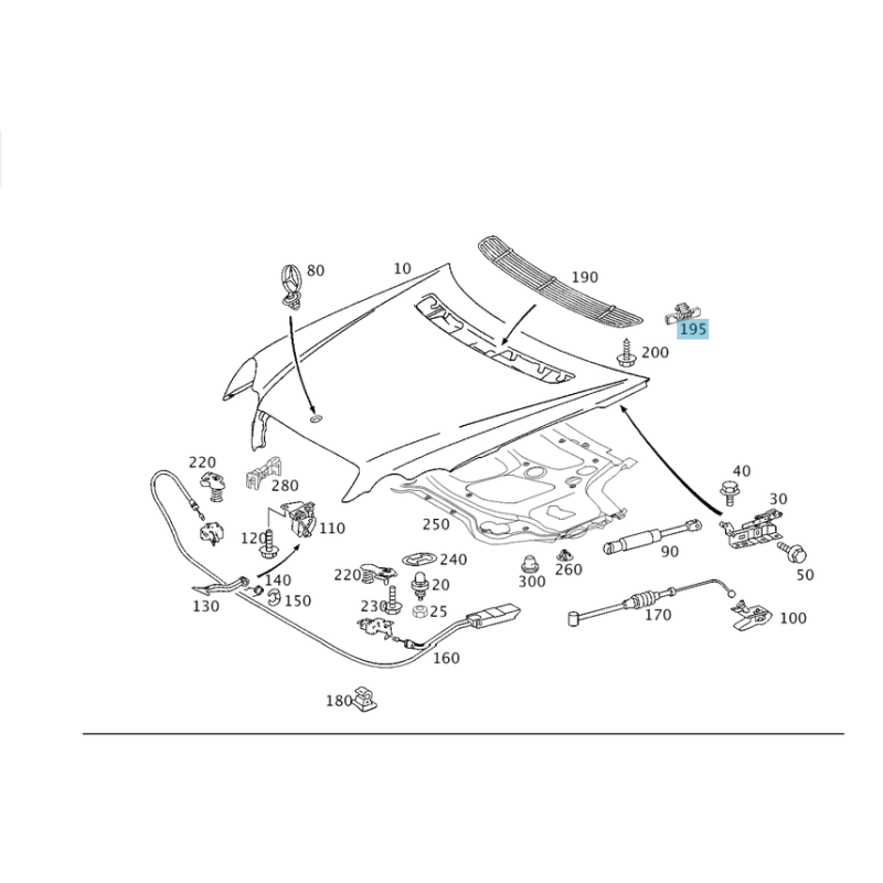 Retainter Mercedes Benz A0019911670