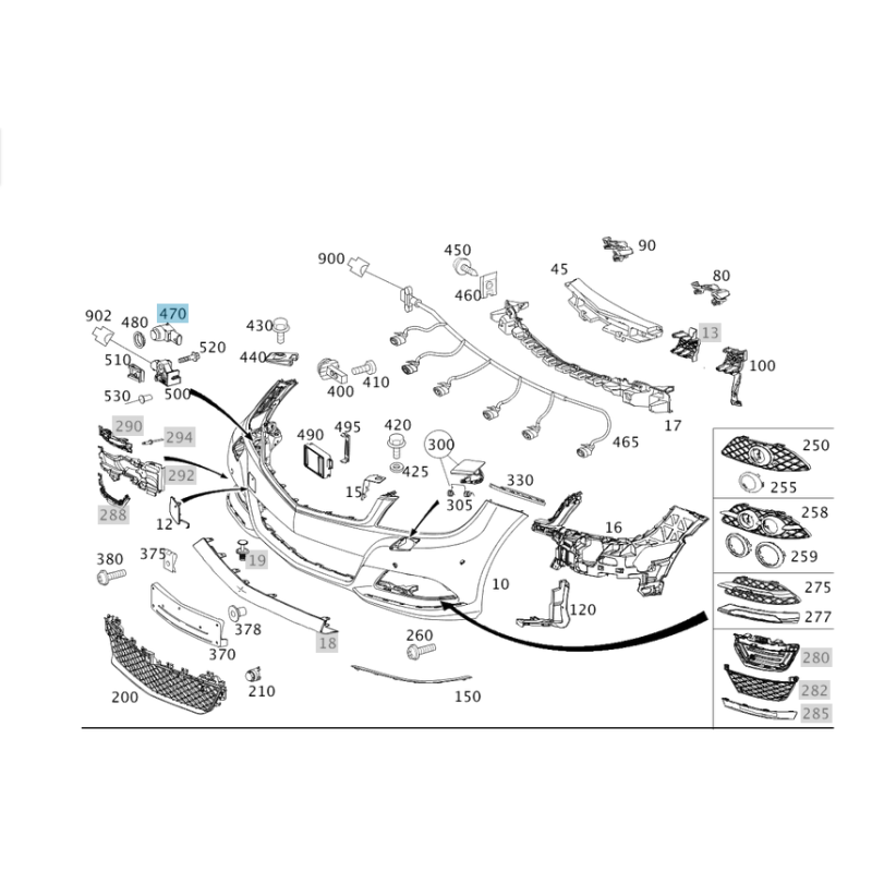 Αισθητήρας παρκαρίσματος PDC Mercedes-Benz BOSCH  0263009638(A2125420018)