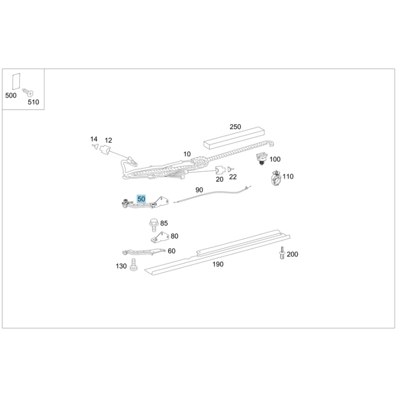 Sliding door trolley  Mercedes SPRINTER W906,907  A0007630147