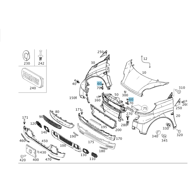 Ασφάλεια καπό αριστερα Smart Fortwo A4517570201 C22A