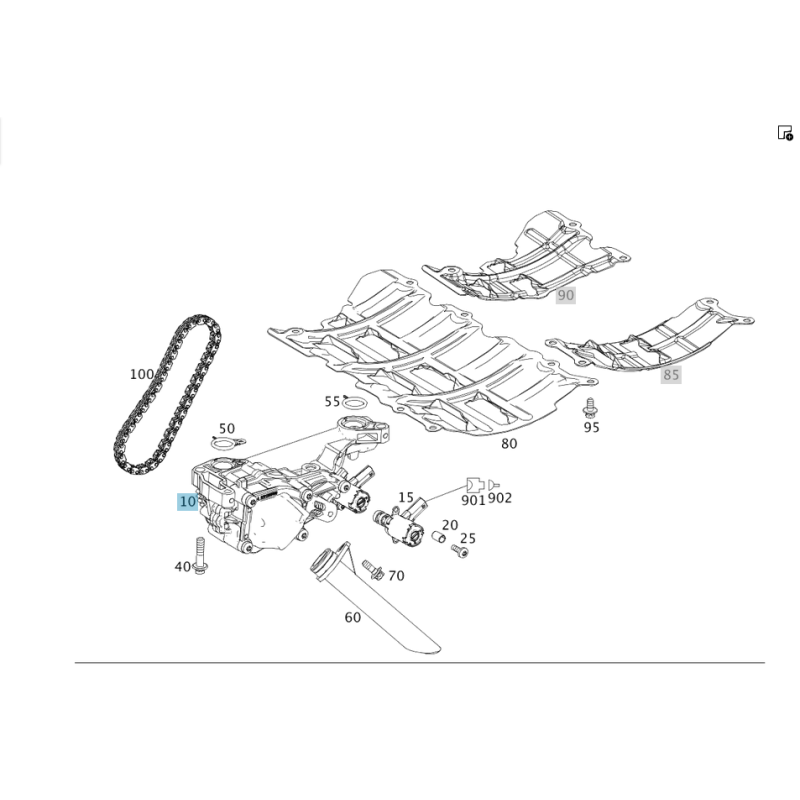 ΑΝΤΛΙΑ ΛΑΔΙΟΥ MERCEDES BENZ ΓΙΑ ΚΙΝΗΤΗΡΕΣ Μ260/270 Α2701800700