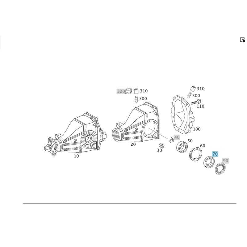 Τσιμούχα διαφορικού Mercedes Benz A2119970146