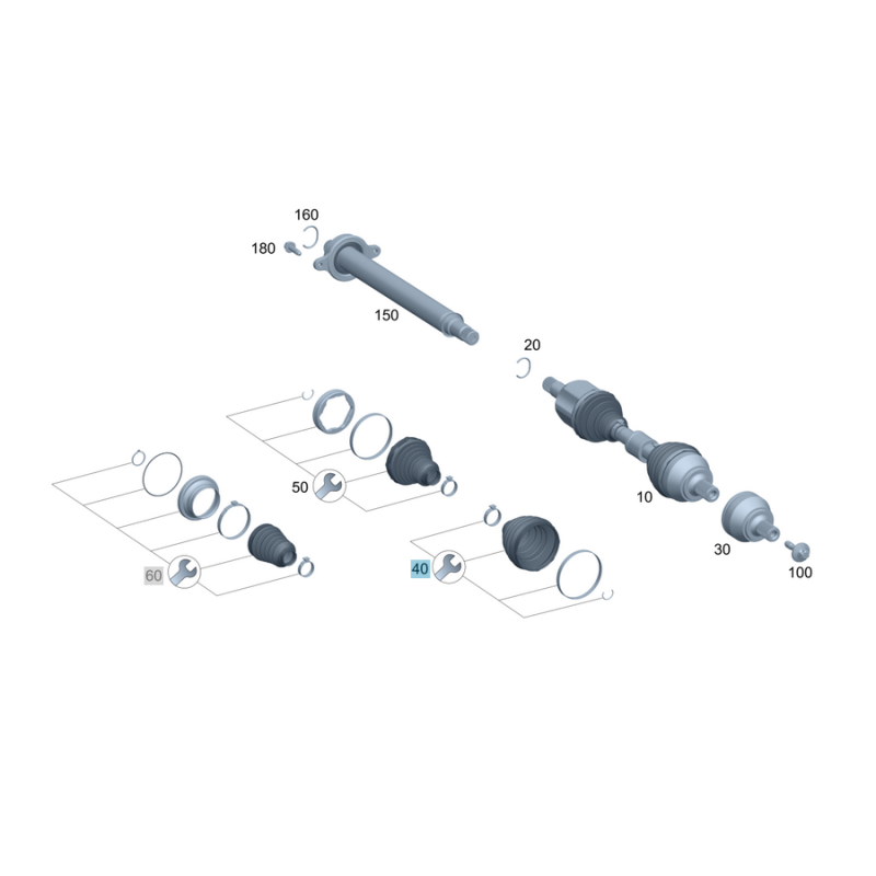 Boot Repair Kit W118/W177/W247 MERCEDES BENZ A1773307302