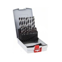 Bosch 2608577352 25-Piece ProBox HSS PointTeQ Drill Bit Set for Metal (1-13mm)