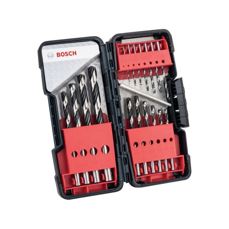 Σετ τρυπανιών μετάλλου Bosch HSS PointTeQ ToughBox 18τμχ