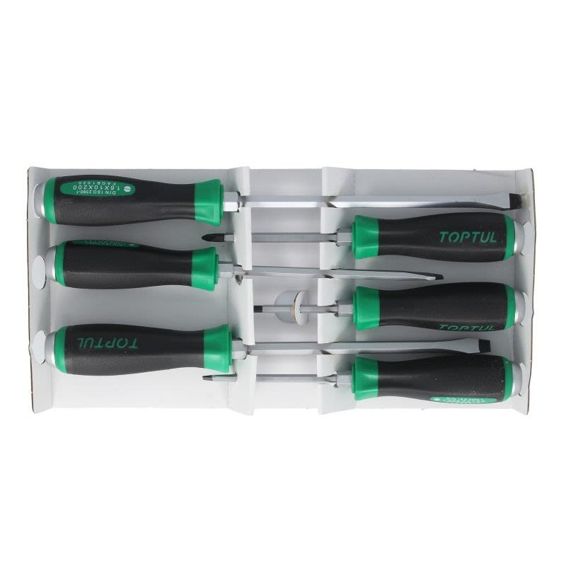 6PCS Go-Thru Slotted & Phillips Screwdriver Set