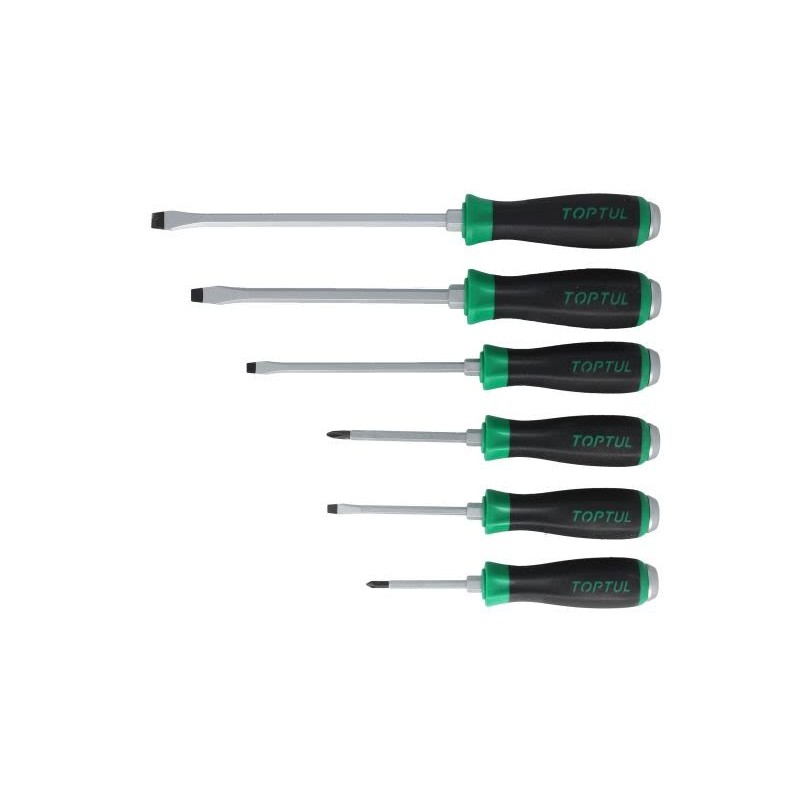 6PCS Go-Thru Slotted & Phillips Screwdriver Set