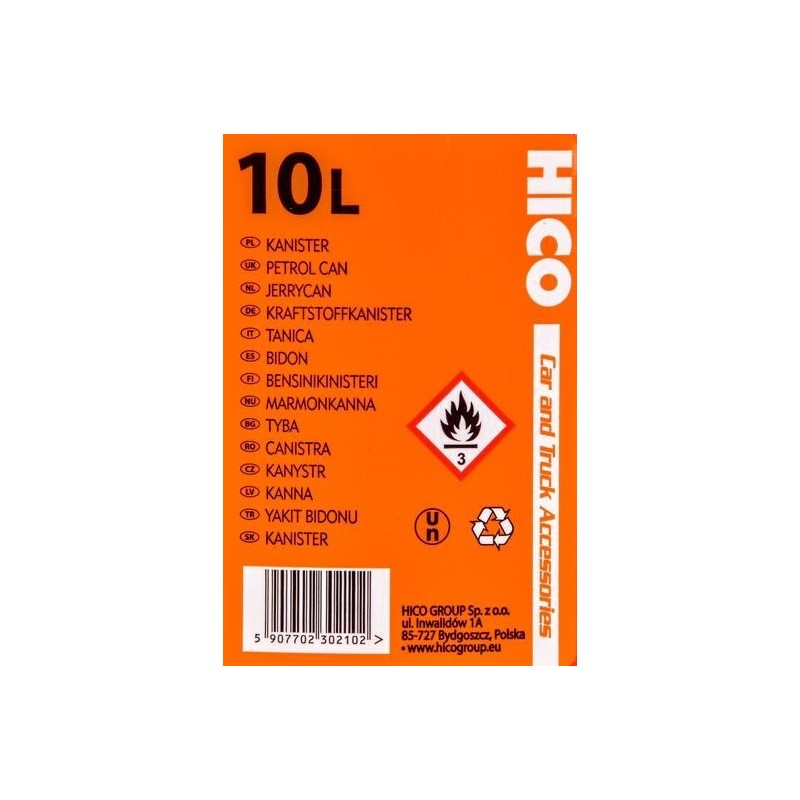 Canister 10 lt