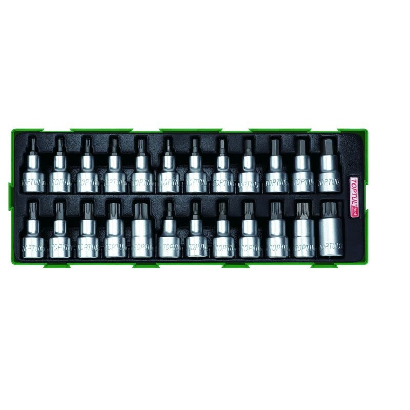 Επαγγελματική θήκη (module) με 24 τεμάχια μύτες 1/2" (bit sockets)