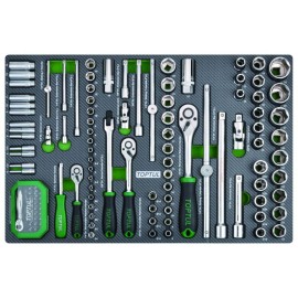 126PCS - 1/4", 3/8" & 1/2" DR. Flank Socket Set TOPTUL