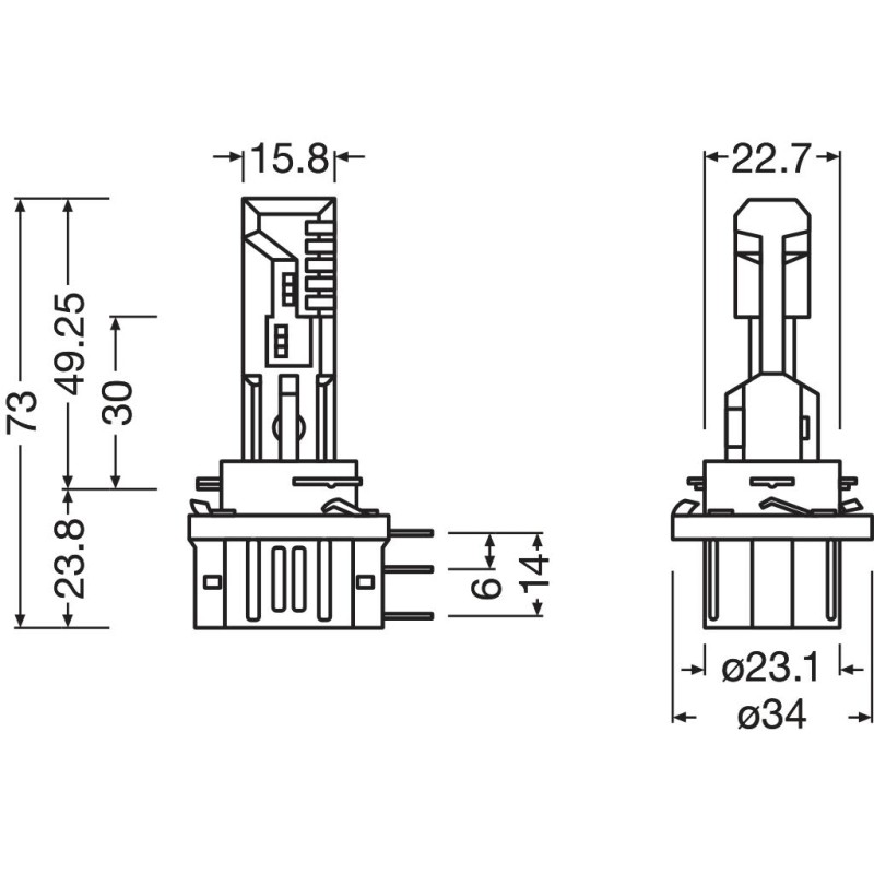 Λάμπες LED H15 Osram LEDriving HL Easy 64176DWESY-2HB (2τμχ)