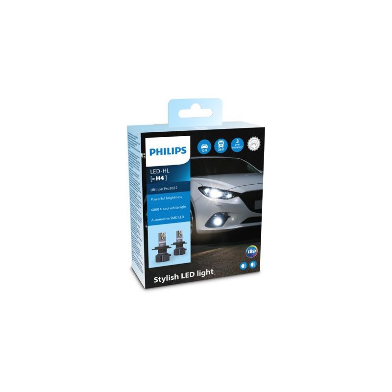 Λάμπες LED Philips Ultinon Pro3022 H4 PHI 11342U3022X2