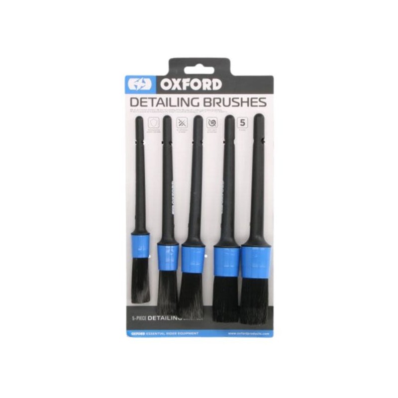 Oxford OX723 Detailing Brush Set 5 Pieces 1.8cm-3.5cm Soft Car Cleaning
