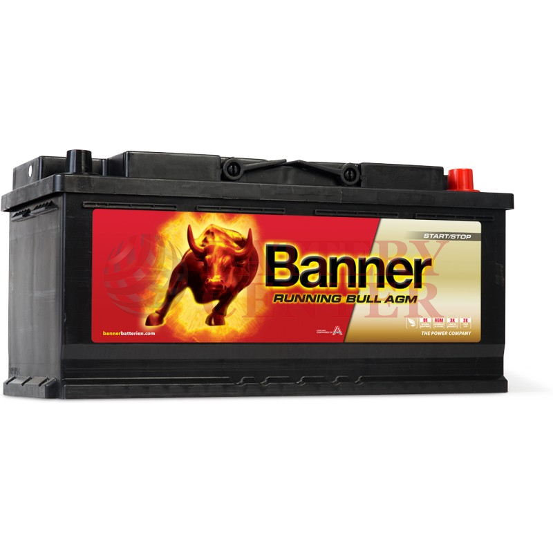 Banner Running Bull AGM START STOP 60501 12V Capacity 20hr 105(Ah) EN (Amps) 950EN battery