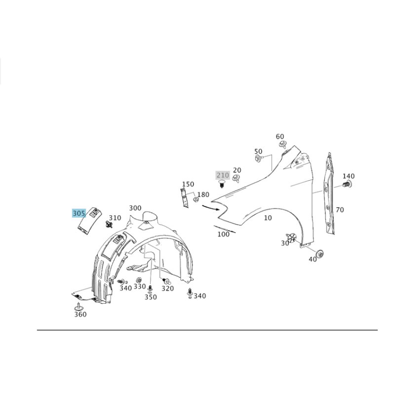 Κάλυμμα/καπάκι θολου Mercedes Benz W246/W117/W176 A2468840222 L+R