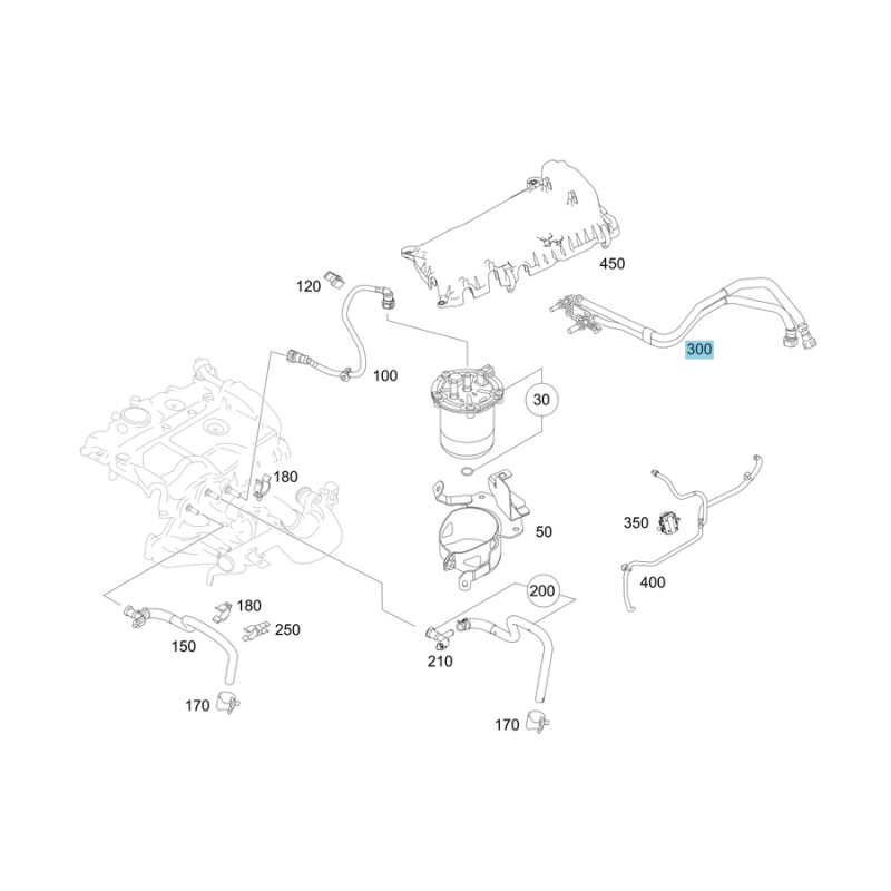 Fuel lineMercedes Benz X-Class (W470) A6990780200