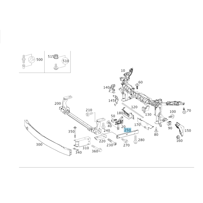 Βάση ψυγείου κάτω δεξιά για Mercedes A-Class W176 A2466200229