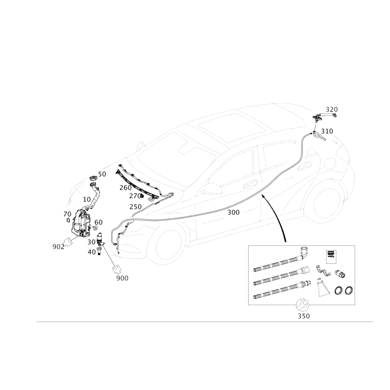 Δοχείο νερού υαλοκαθαριστήρων Mercedes W176 A-Claass(A2468690020)