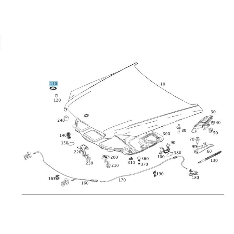 Γνήσιο σήμα εμπρός καπό Mercedes Benz A2078170316 youparts.gr
