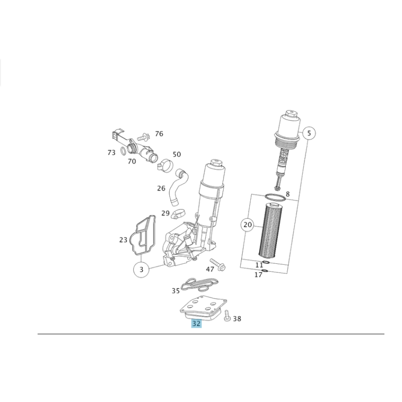 Ψυγείο Λαδιού Mercedes A2711880401 | Ανταλλακτικά youparts.gr