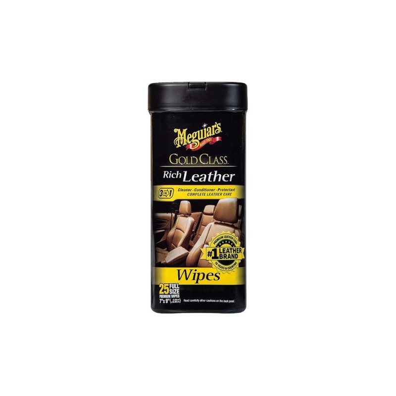 Meguiar's Gold Class Rich Leather Wipes 3in1 G10900 (25τμχ)