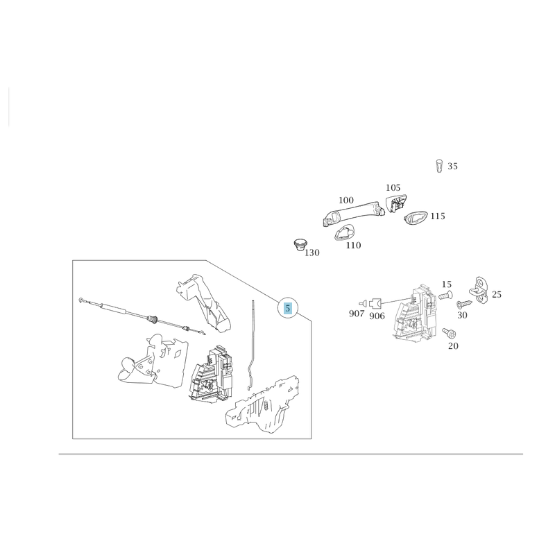 Rear Left Door Lock Actuator for Mercedes A-Class W169 B-Class W245 ML W164 | A1697302135 Aftermarket New