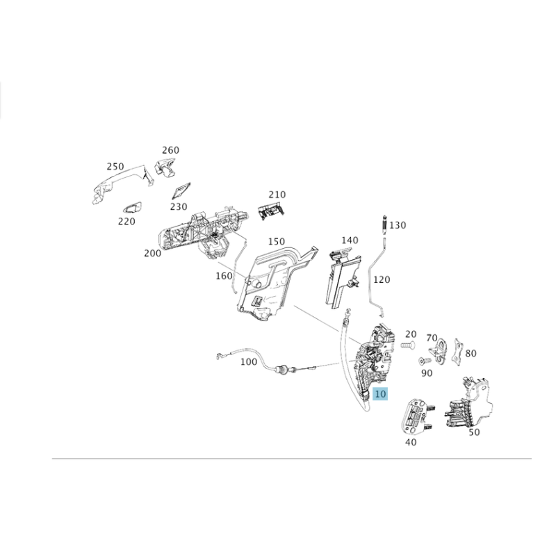 Κλειδαριά Εμπρός Δεξιά Mercedes A-Class W176/B-Class W246 / CLA C117 / GLA X156 / GLE W166  A1667200435 AFTERMARKET