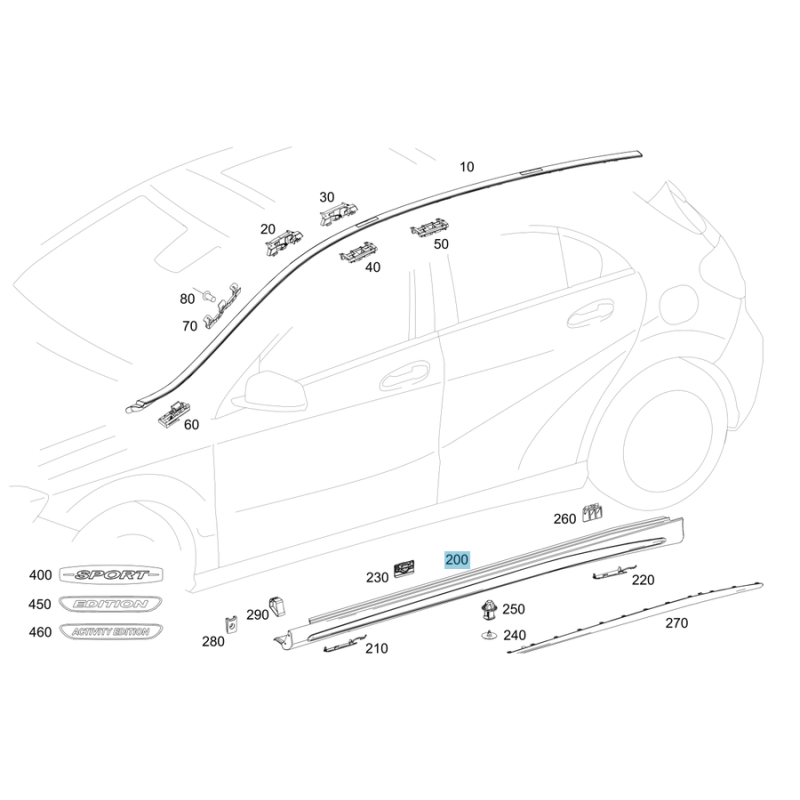 Αριστερό Μασπιέ Mercedes A-Class / CLA | Aftermarket OEM A1766980254