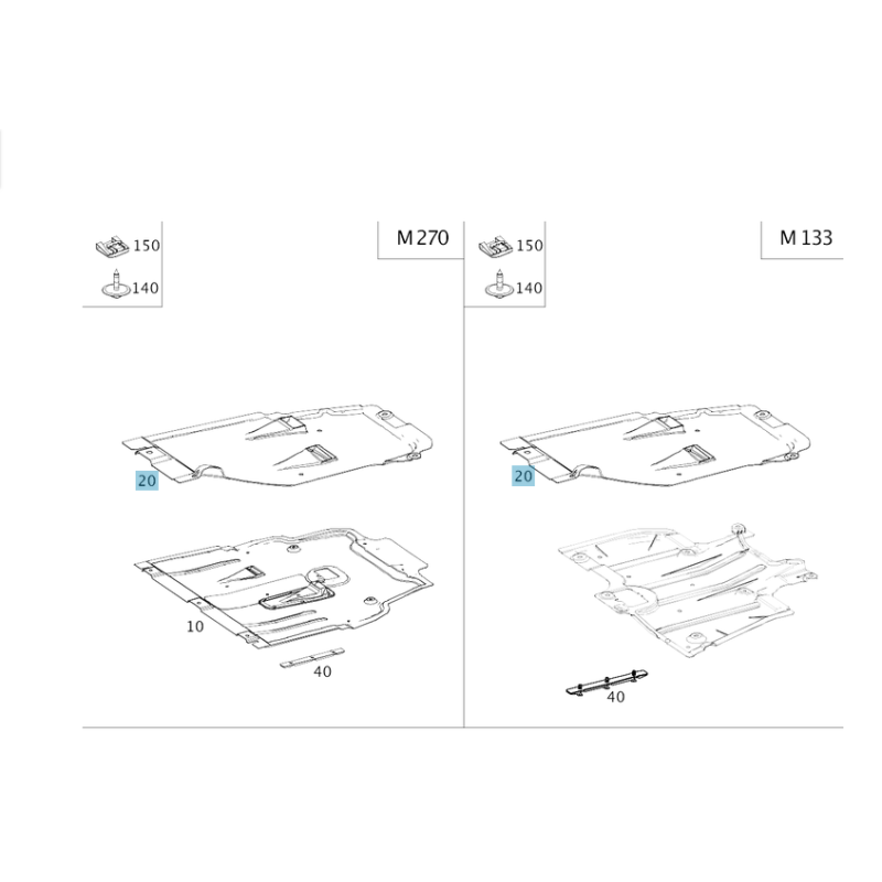 Ποδιά Κινητήρα Mercedes A2465201523 | Aftermarket Ανταλλακτικό