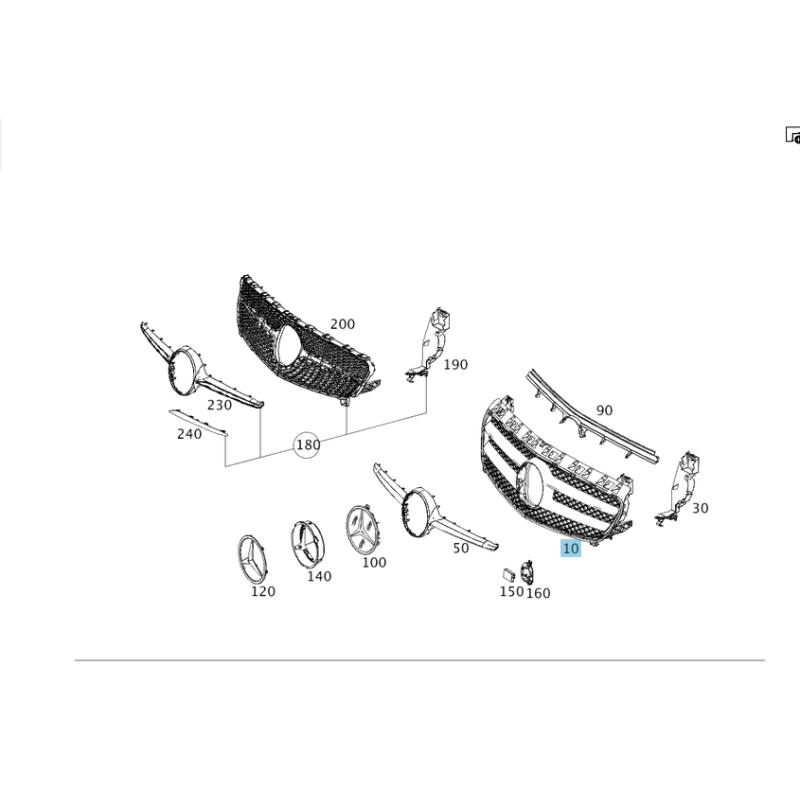 Ποδιά Προφυλακτήρα Εμπρός Κάτω Mercedes W176 W246 A1768850036