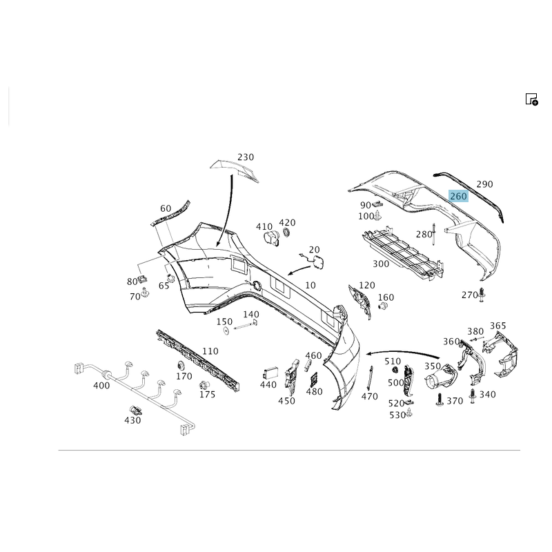 Διαχύτης Πίσω Τύπου AMG Mercedes W176 (12-18) | Αντίστοιχο A1768804840