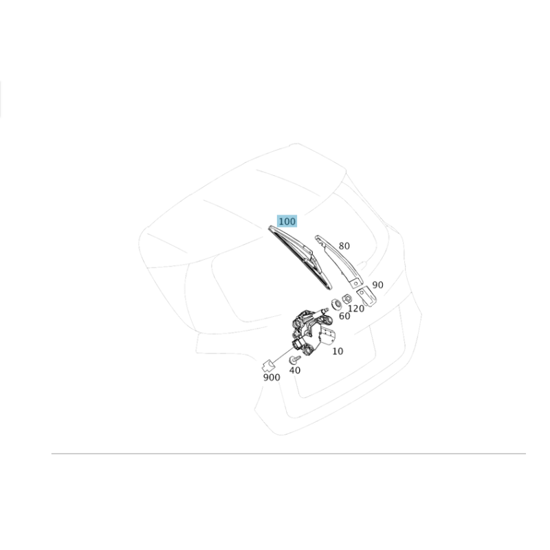 Aftermarket Rear Wiper Blade for Mercedes A-Class W176 | Compatible with A1768200545